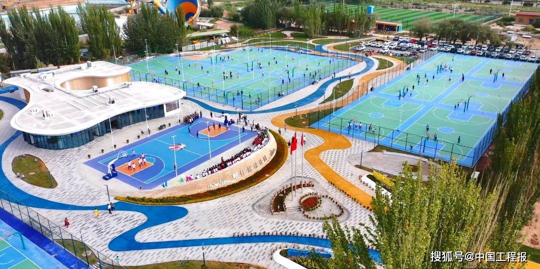 35天建成落地！广州建筑承建喀什地区首欧洲杯官方网址个篮球主题公园正式亮相